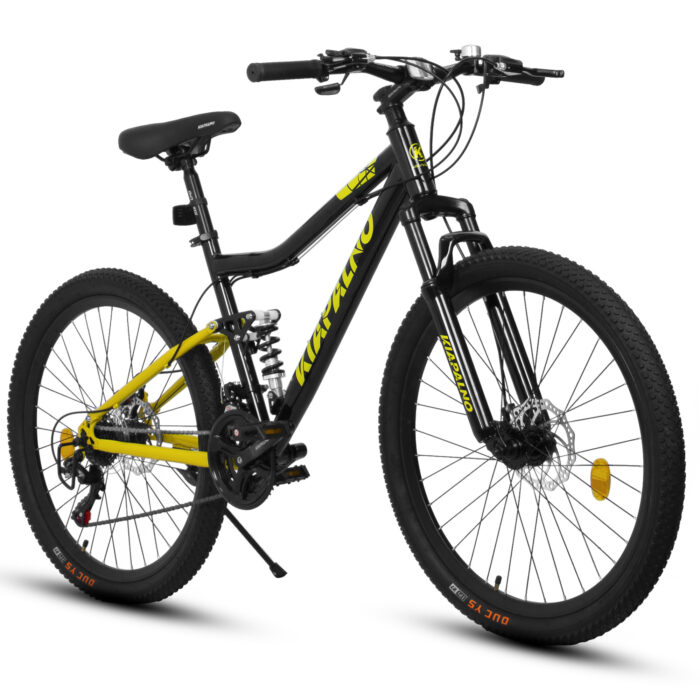 A26336-26 Inch Steel Frame Shock Fork Plus Shock Absorber 21-speed Unisex Mountain Bike - Image 4