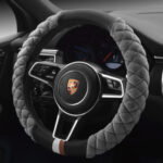 Universal Car Steering Wheel Cover Winter Decoration Cute 38cm Plush Footprint Auto Automobile Vehicle Steering Wheel Protector - Image 4
