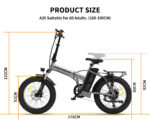 20x4.0 Inch Foldable Fat Tire Electric Bike 48V 12.5AH Extended Range Dual Disc Brakes  Fenders - Image 10
