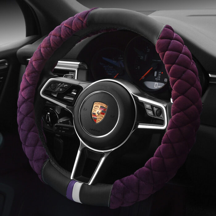 Universal Car Steering Wheel Cover Winter Decoration Cute 38cm Plush Footprint Auto Automobile Vehicle Steering Wheel Protector - Image 9
