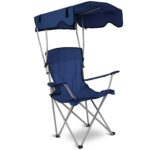 1Pc Foldable Camping Chair With Canopy Cup Holder 330LBS Max Load Folded As A Carry Bag Fedex Shipping - Image 5