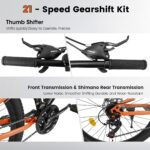 A26336-26 Inch Steel Frame Shock Fork Plus Shock Absorber 21-speed Unisex Mountain Bike - Image 2