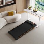 Folding Under Desk Walking Pad Treadmill With Adjustable Incline, 1-6 Km H Low Noise For Home  Office, LED Display, Magnetic Remote Control, Transport Wheels  Plug, Black. - Image 2
