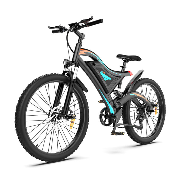 26x2.35 Inch E-Bike  48V 500W Rear Motor  15AH Lithium Battery  Front Suspension & Dual Mechanical Disc Brakes - Image 1