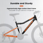 A26336-26 Inch Steel Frame Shock Fork Plus Shock Absorber 21-speed Unisex Mountain Bike - Image 5