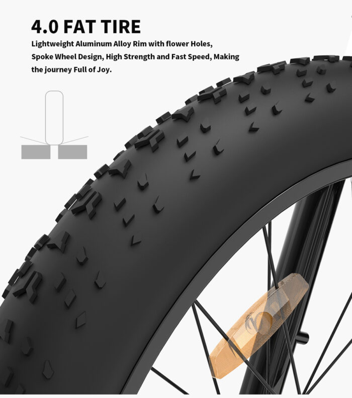 Foldable 20x4.0 Fat Tire E-Bike For Commuting - 500W Motor, 36V 13AH Battery, LCD Display & Dual Disc Brakes - Image 7