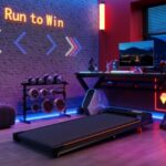 Folding Under Desk Walking Pad Treadmill With Adjustable Incline, 1-6 Km H Low Noise For Home  Office, LED Display, Magnetic Remote Control, Transport Wheels  Plug, Black. - Image 6