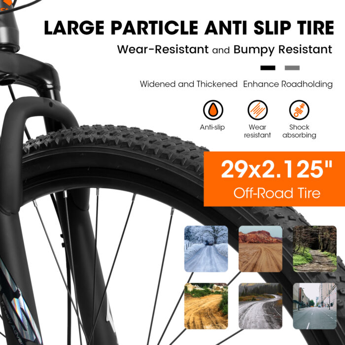 A29367 29 Inch Mountain Bike 21 Speed, Suspension Fork, Aluminum Frame Disc Brake, Mountain Biking For Both Men And Women. - Image 7