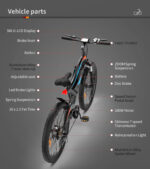 26x2.35 Inch E-Bike  48V 500W Rear Motor  15AH Lithium Battery  Front Suspension & Dual Mechanical Disc Brakes - Image 4