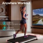 Folding Under Desk Walking Pad Treadmill With Adjustable Incline, 1-6 Km H Low Noise For Home  Office, LED Display, Magnetic Remote Control, Transport Wheels  Plug, Black. - Image 4